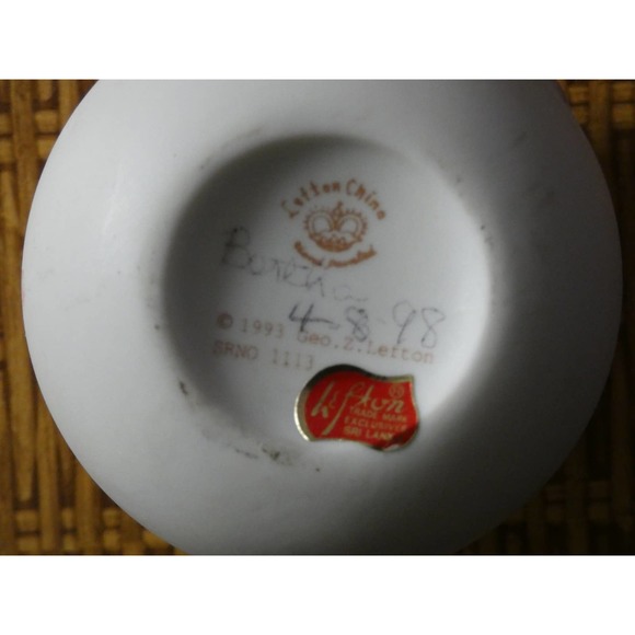 Vintage 1993 Lefton Egg Trinket Box *Missing Lid* - Picture 8 of 8